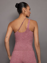 One Shoulder Convertible Tank in Heather Melt - Hawthorn Rose Heather