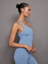 One Shoulder Convertible Tank in Heather Melt - Quiet Harbor