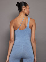 One Shoulder Convertible Tank in Heather Melt - Quiet Harbor