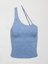 One Shoulder Convertible Tank in Heather Melt - Quiet Harbor