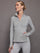 Zip Long Sleeve Run Top - Silver Heather