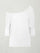 Long Sleeve Off Shoulder Tee - White