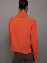 Raglan Zip Pullover - Orange