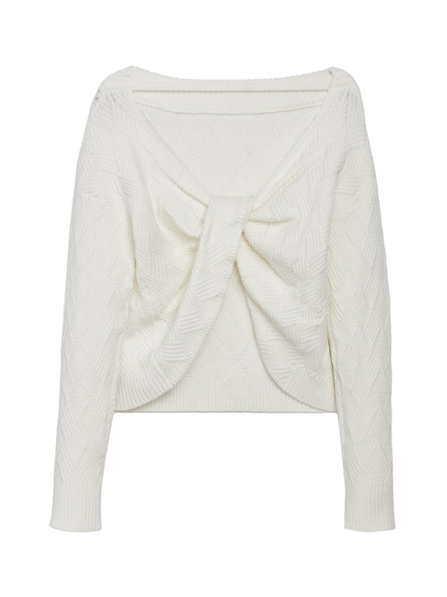 Twist Pullover - Winter White