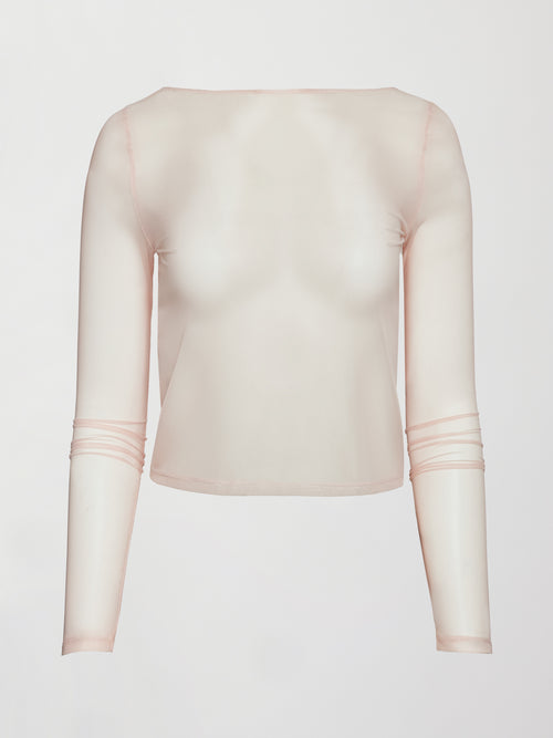 Sheer Overlay Top - Rose Cloud