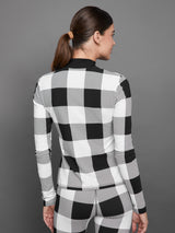 Long Sleeve Printed Base Layer - Buffalo Plaid