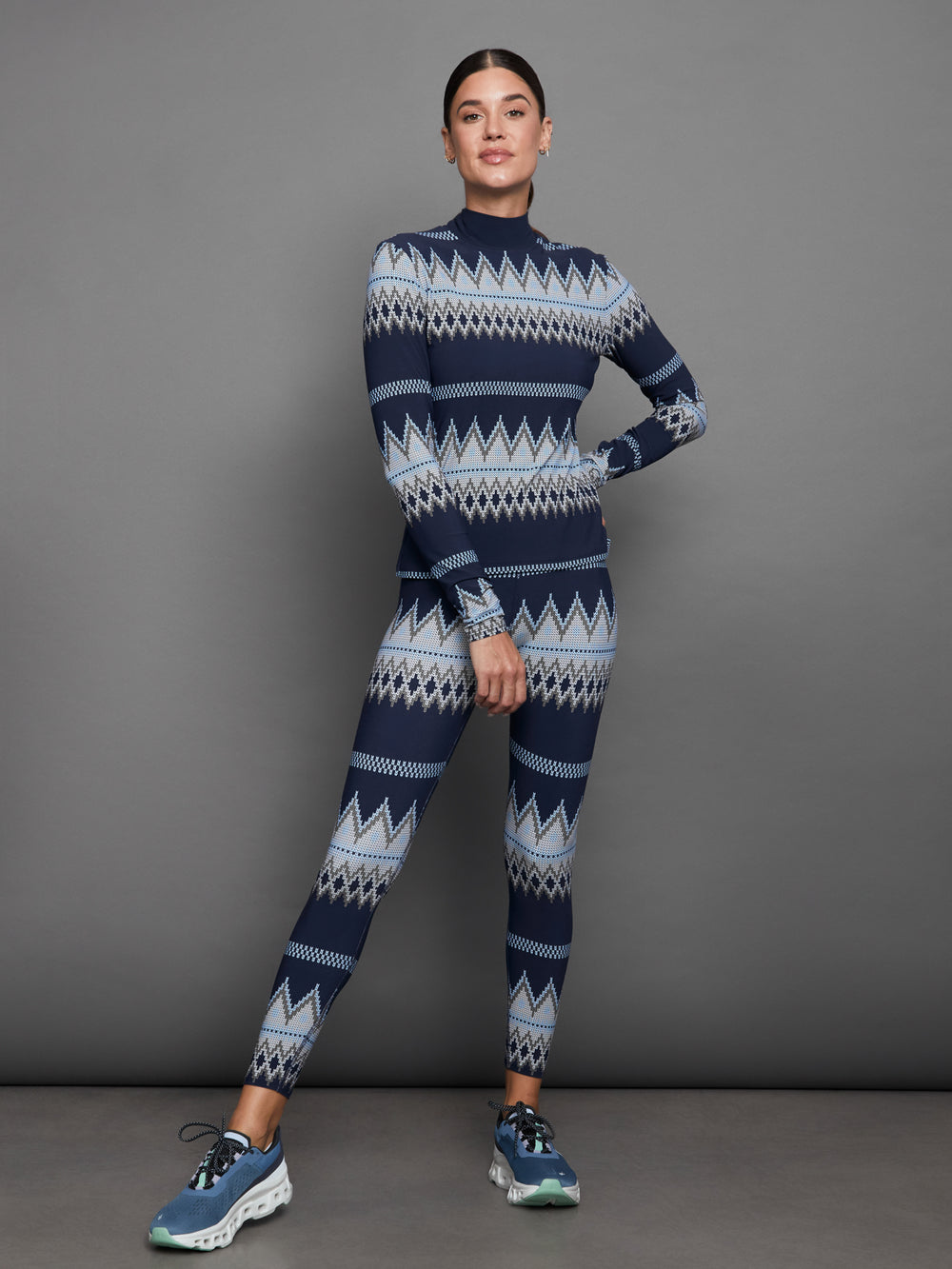 Long Sleeve Printed Base Layer - Printed Fairisle