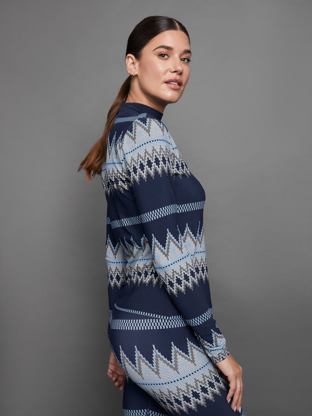 Long Sleeve Printed Base Layer - Printed Fairisle