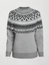 Fairisle Sweatshirt - Heather Grey