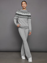 Fairisle Sweatshirt - Heather Grey