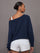 Slouchy Knit Sweater - Navy