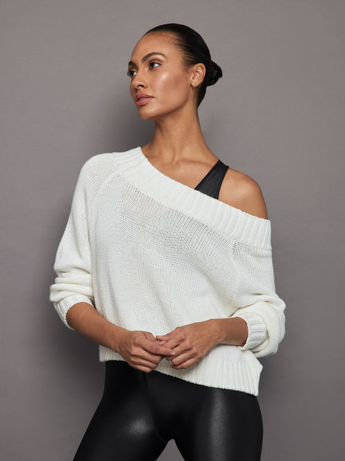 Slouchy Knit Sweater - Off White