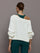 Wool Blend Slouchy Knit Sweater - Off White