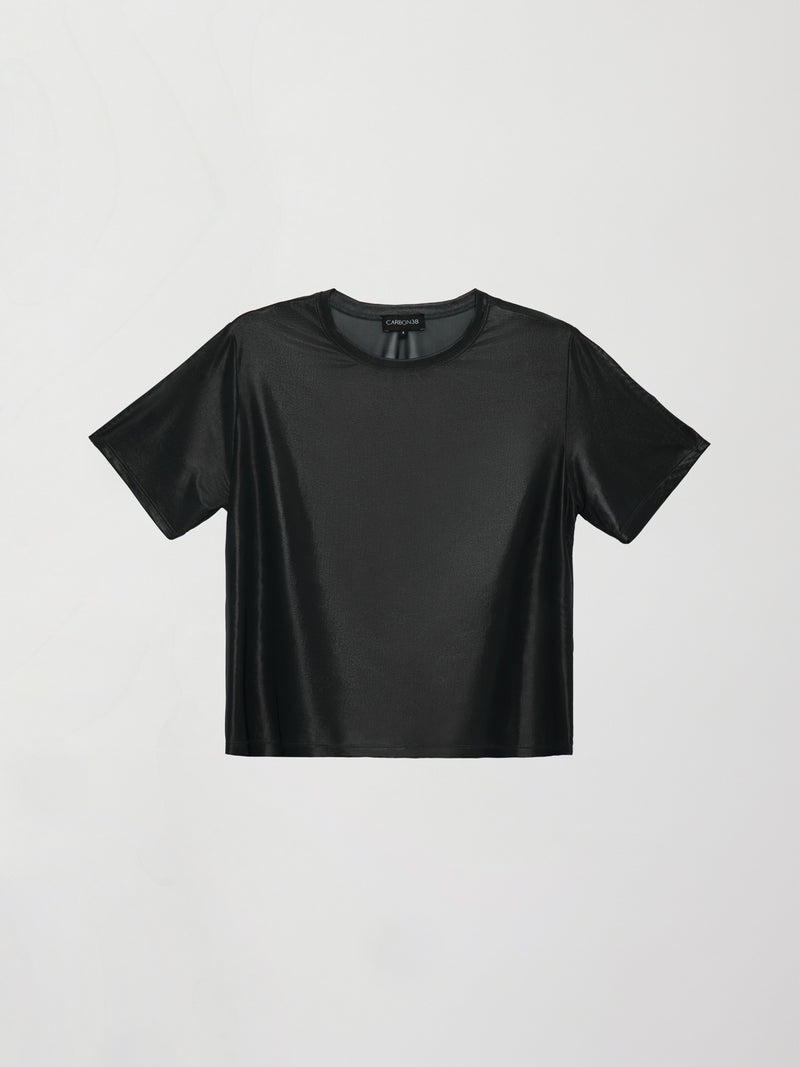 Liquid Mesh Tee Shirt - Black