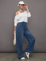 Chambray Pull on Pant - Medium Wash