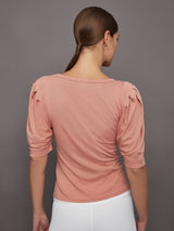 Puff Sleeve Tee - Muted Clay