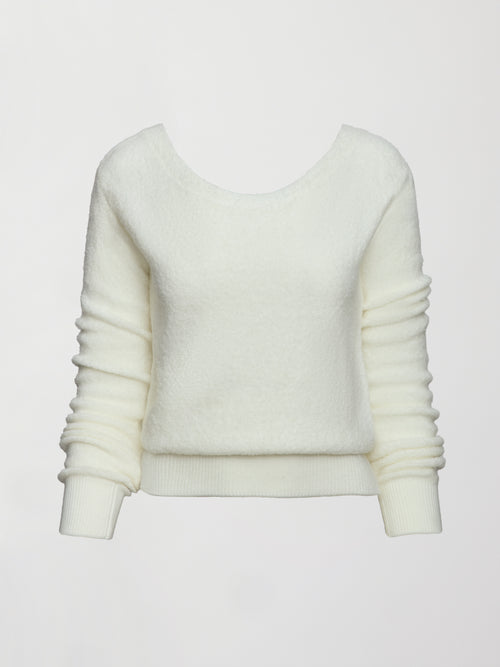 Reversible Boucle Sweater - Off White