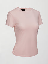 Short Sleeve Ruched Tee - Lotus