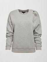 Martini Embellished Sweatshirt - Heather Grey