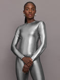 Liquid Metallic Long Sleeve Top