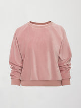 Raglan Pullover in Velour - Blush