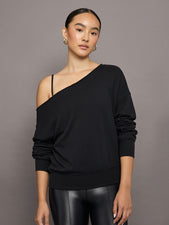 Off Shoulder Sweatshirt in French Terry