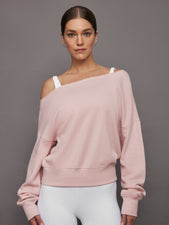 Off Shoulder Sweatshirt in French Terry