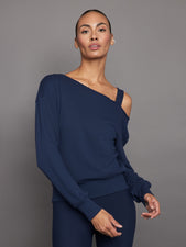 Off Shoulder Sweatshirt in French Terry