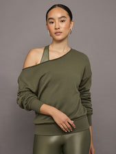 Off Shoulder Sweatshirt in French Terry