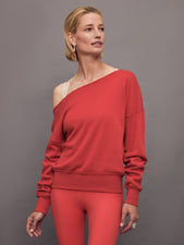 Off Shoulder Sweatshirt in French Terry