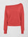 Off Shoulder Sweatshirt in French Terry - Tomato