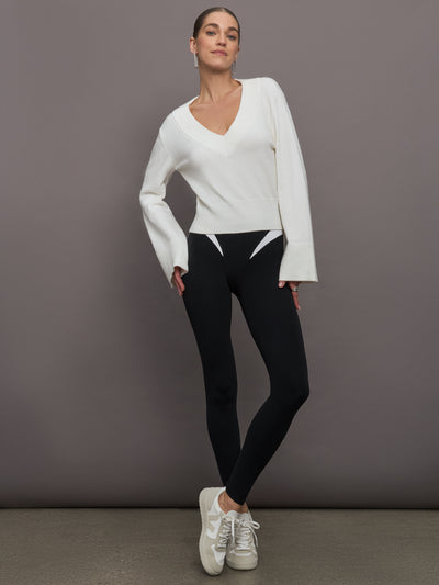 Bell Sleeve Off Shoulder Sweater - Cloud Dancer