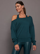 Off Shoulder Sweatshirt in French Terry