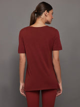 Short Sleeve Pocket Tee - Merlot