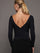 Long Sleeve Wrap Top in Melt - Black