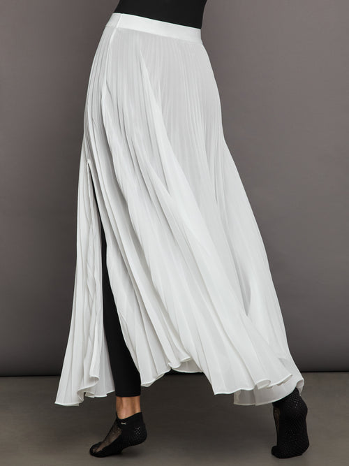 Mesh Pleated Skirt - Ivory