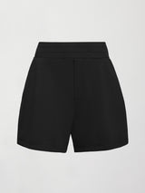 High Rise Knit Short in Interlock - Black