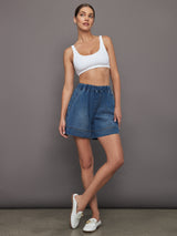 Chambray Short - Medium Wash