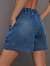 Chambray Short - Medium Wash