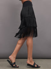 Fringe Midi Skirt in Melt