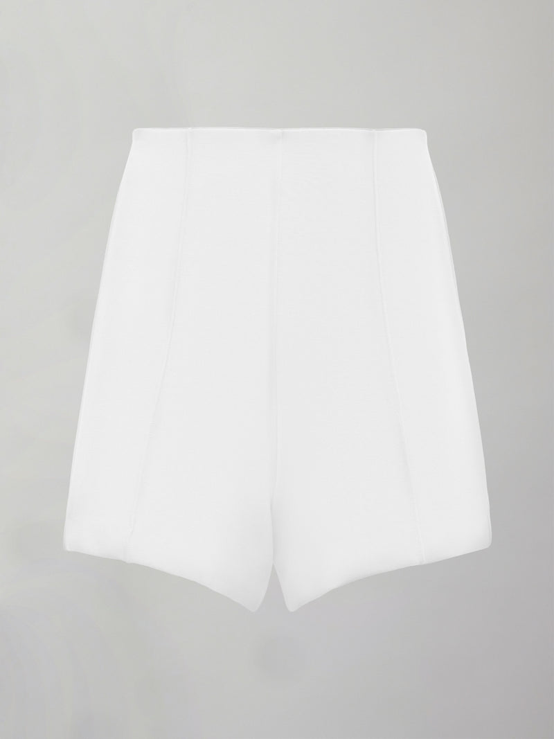 High Rise Scuba Short - White