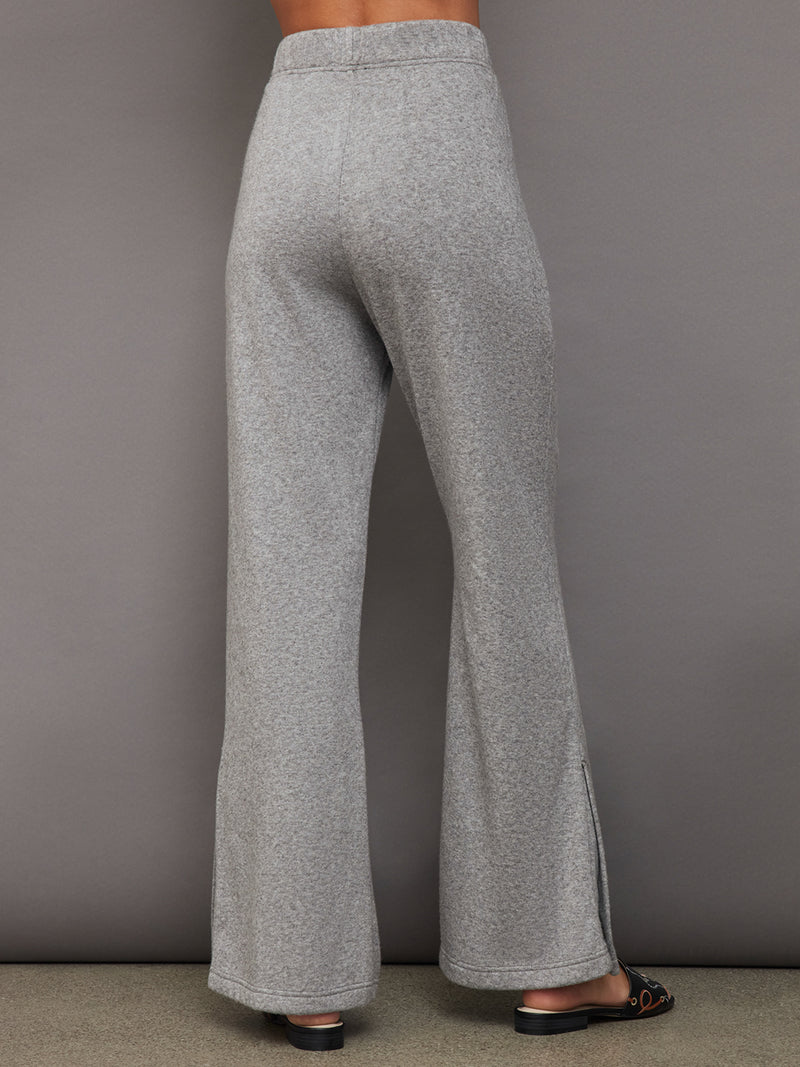 Split Bootcut Sweatpant - Heather Grey