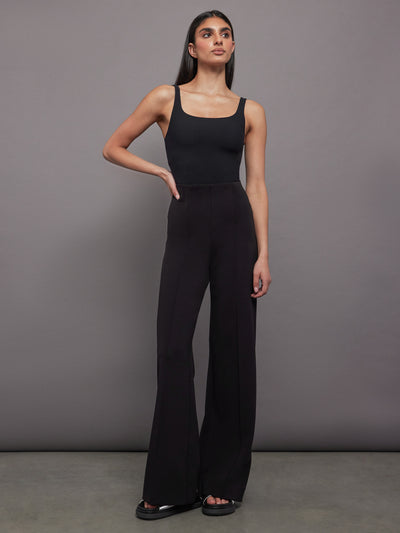 High Waisted Scuba Pant - Black