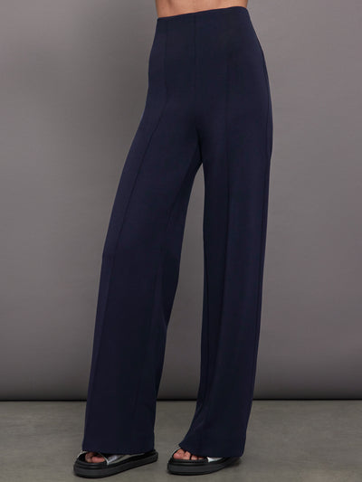 High Waisted Scuba Pant - Navy Blazer