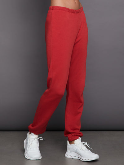 Slim Leg Sweatpant - Haute Red