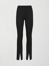 Split Leg Pant in Scuba - Black