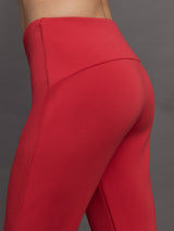 Split Leg Pant in Scuba - Tomato