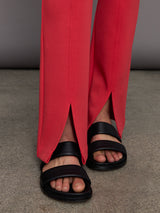 Split Leg Pant in Scuba - Tomato