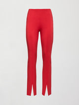 Split Leg Pant in Scuba - Tomato