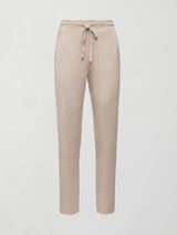 Tapered Leg Jogger in Interlock - Taupe Heather